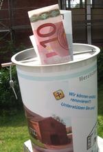 RDS Friesland-Wilhelmshaven, Konto 260 5004, BLZ 282 501 10, Sparkasse Wilhelmshaven, Verwendungszweck: Renovierung Voslapper Kirche